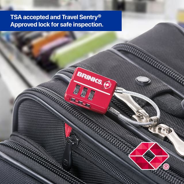 TSA accepted and Travel Sentry® Approved lock for safe inspection.