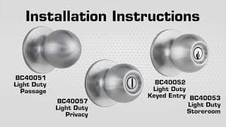 Brinks Commercial Light Duty Knob Installation Video (Covers BC40051, BC40052, BC40053 and BC40057) thumbnail