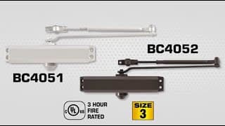 Brinks Commercial BC4051 & BC4052 Medium Duty Door Closer Parallel Mount Installation Instructions thumbnail