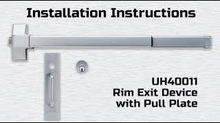 Universal Hardware UH40011 Rim Exit Device with Pull Trim Installation thumbnail