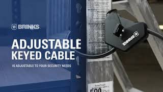 Brinks Adjustable Cable Lock | 1–6 ft. Cable for Bikes, Coolers & Outdoor Security thumbnail