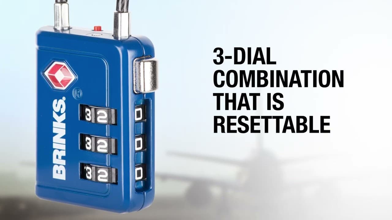 Brinks TSA Indicator Padlock | Know If TSA Inspected Your Luggage thumbnail