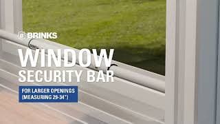 OLD_Brinks Window Security Bar | Install for LARGER Sliding & Hung Windows ONLY