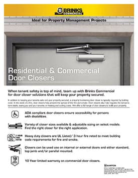 Door Closers Sell Sheet
