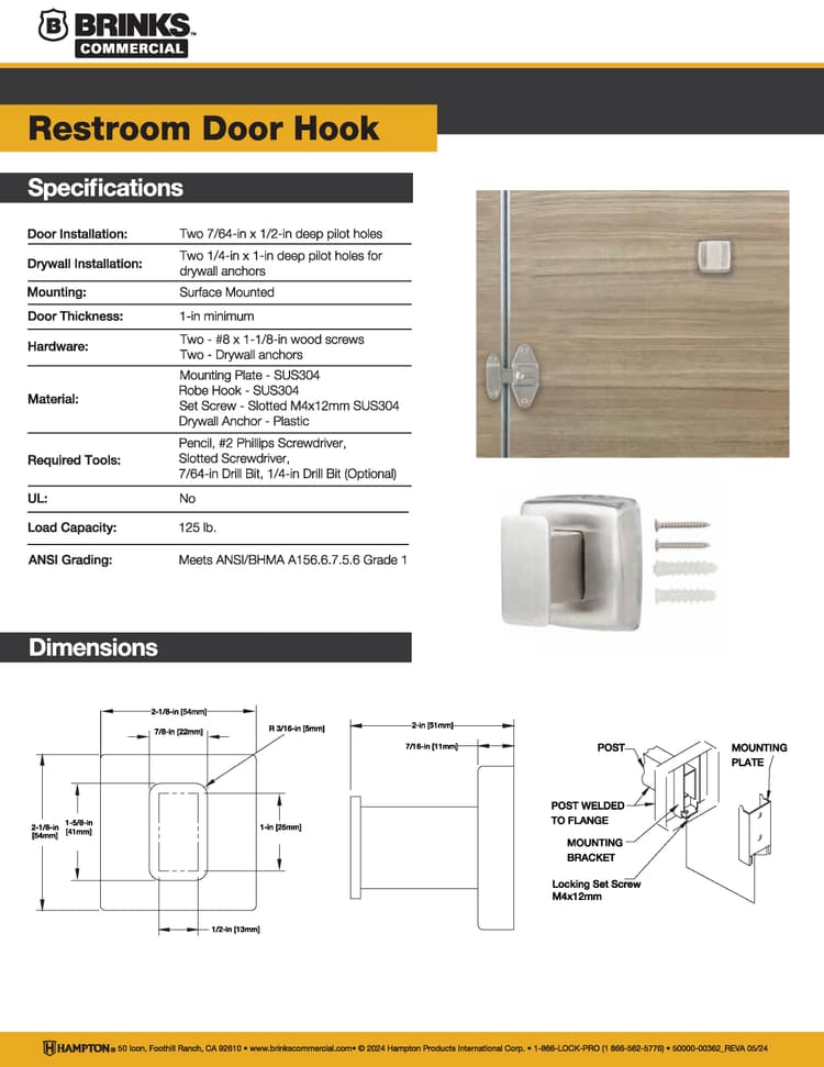 Restroom Hook