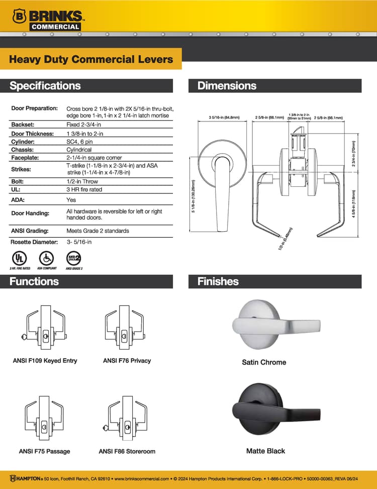 Heavy Duty Cylindrical Levers