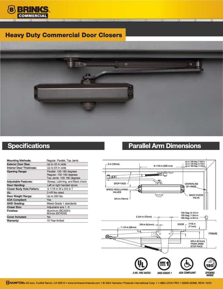 Heavy Duty Commercial Door Closer