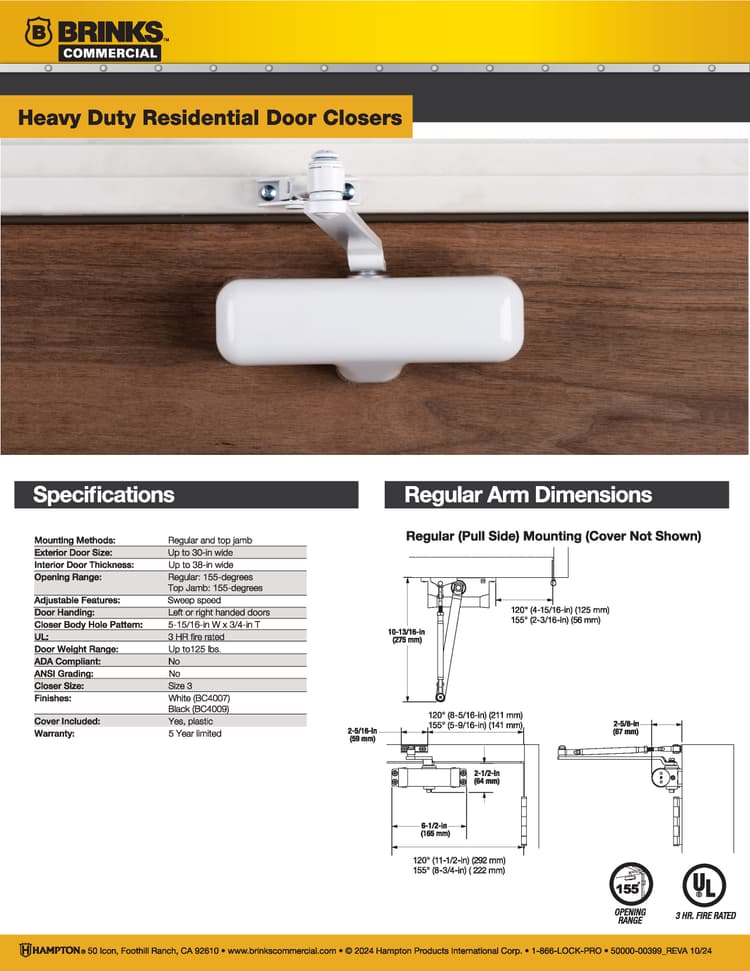 Heavy Duty Residential Door Closer